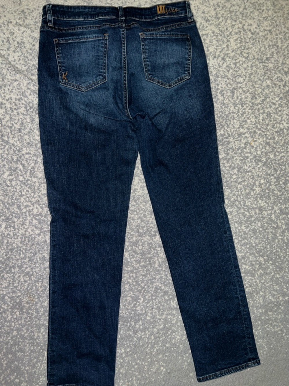 KUT from the Kloth Katy Boyfriend Jeans Dark Wash Blue Size 10 Stretch Denim